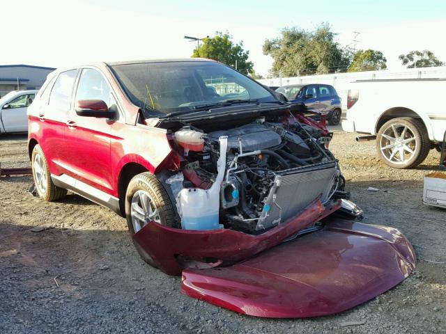 2FMTK3J91FBC34981 - 2015 FORD EDGE SEL RED photo 1