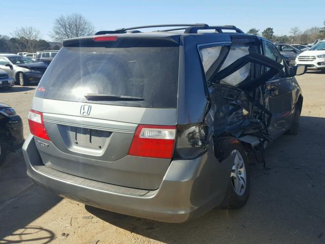 5FNRL38747B063387 - 2007 HONDA ODYSSEY EX GRAY photo 4