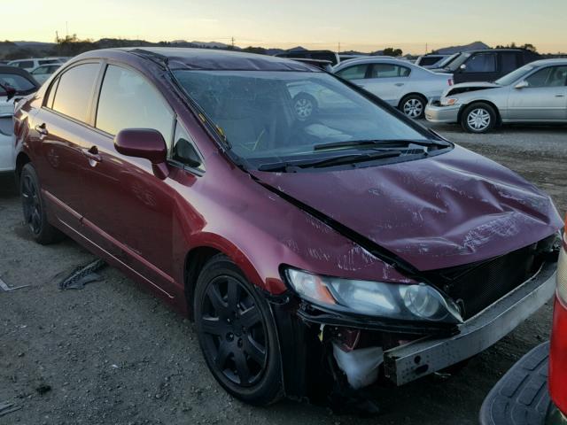 19XFA1F58AE057216 - 2010 HONDA CIVIC LX RED photo 1