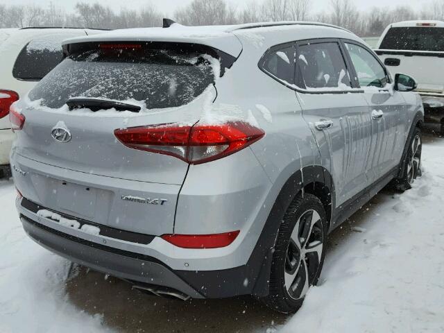 KM8J33A29GU214514 - 2016 HYUNDAI TUCSON LIM SILVER photo 4