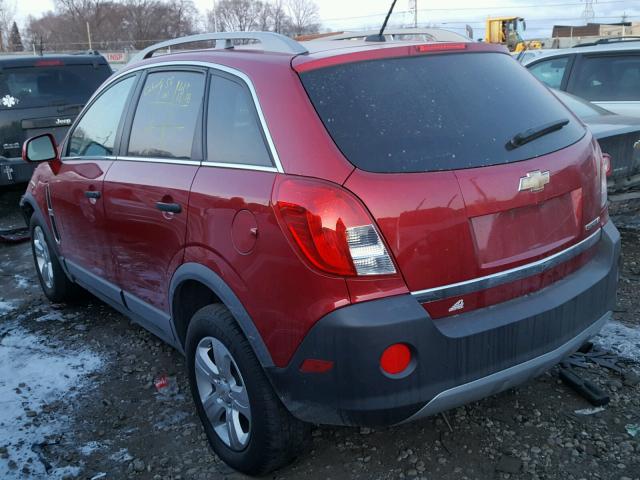 3GNAL2EK1ES515212 - 2014 CHEVROLET CAPTIVA LS RED photo 3