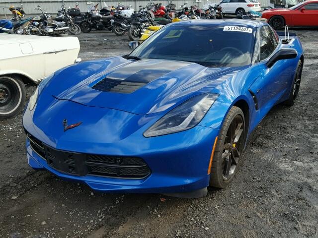 1G1YD2D78G5115879 - 2016 CHEVROLET CORVETTE S BLUE photo 2