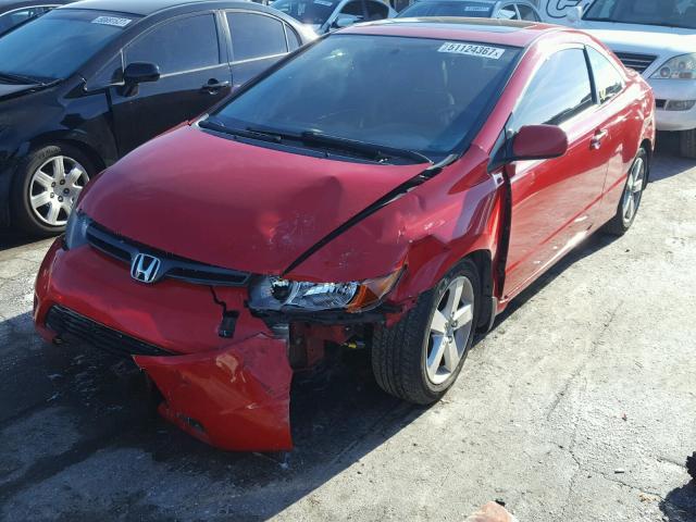 2HGFG12868H568860 - 2008 HONDA CIVIC EX RED photo 2