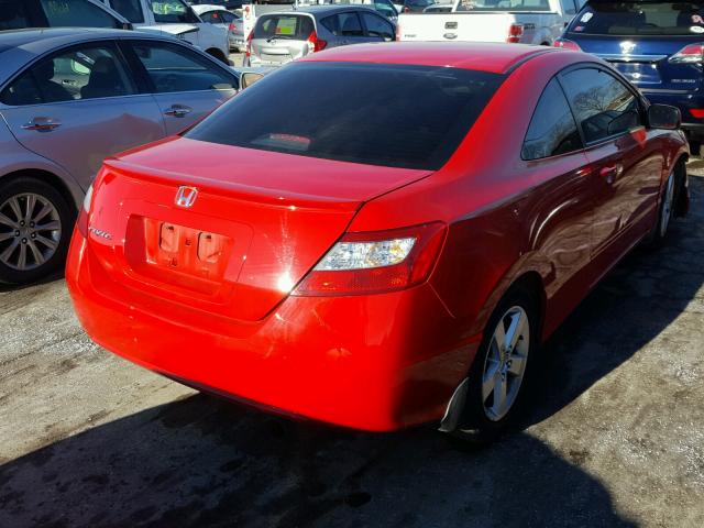 2HGFG12868H568860 - 2008 HONDA CIVIC EX RED photo 4