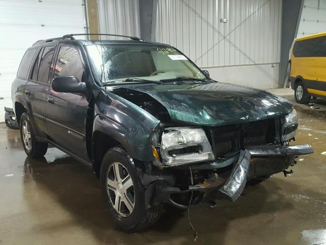 1GNDT13S442425153 - 2004 CHEVROLET TRAILBLAZE GREEN photo 1