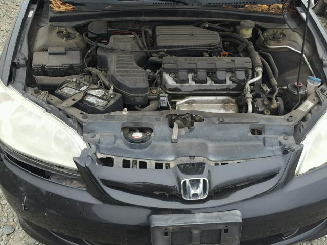 2HGES16534H543760 - 2004 HONDA CIVIC LX BLACK photo 7