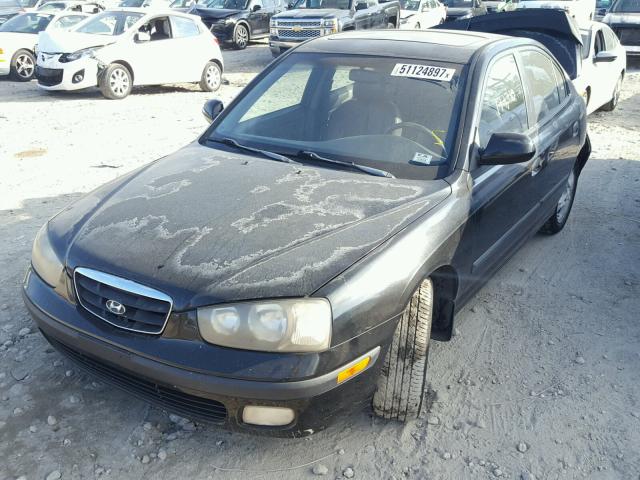 KMHDN45DX3U671450 - 2003 HYUNDAI ELANTRA GL BLACK photo 2