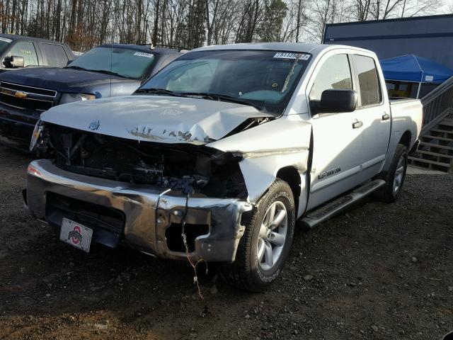 1N6AA0EK2DN303377 - 2013 NISSAN TITAN S SILVER photo 2