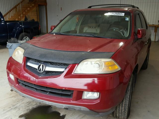 2HNYD18936H511863 - 2006 ACURA MDX TOURIN BURGUNDY photo 2