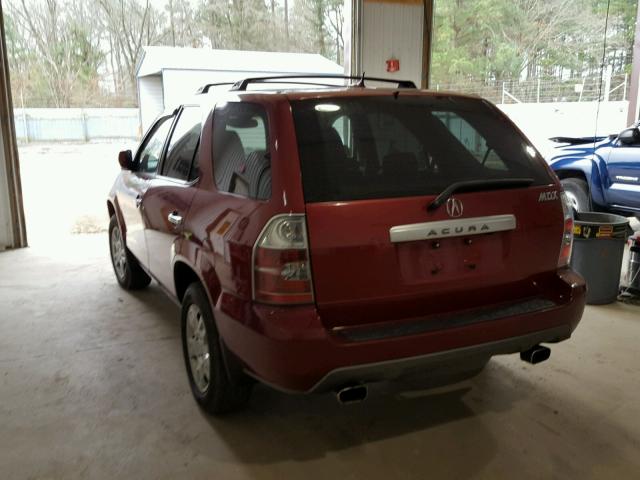 2HNYD18936H511863 - 2006 ACURA MDX TOURIN BURGUNDY photo 3