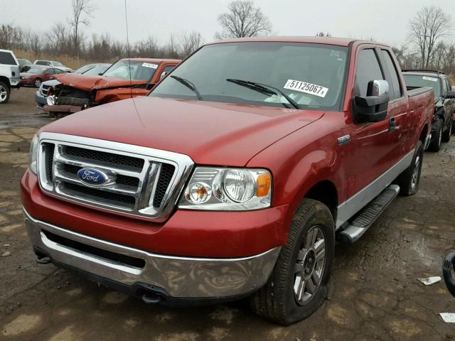 1FTPX14V68FC23142 - 2008 FORD F150 RED photo 2