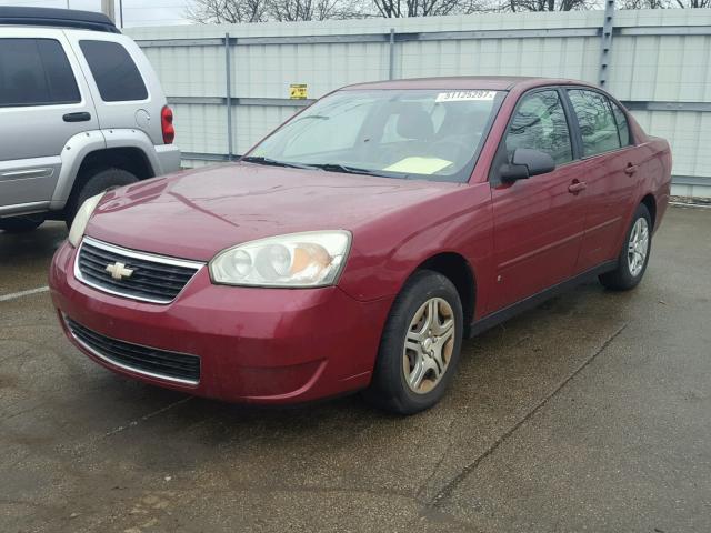1G1ZS51F86F286616 - 2006 CHEVROLET MALIBU LS წითელი ფოტო 2