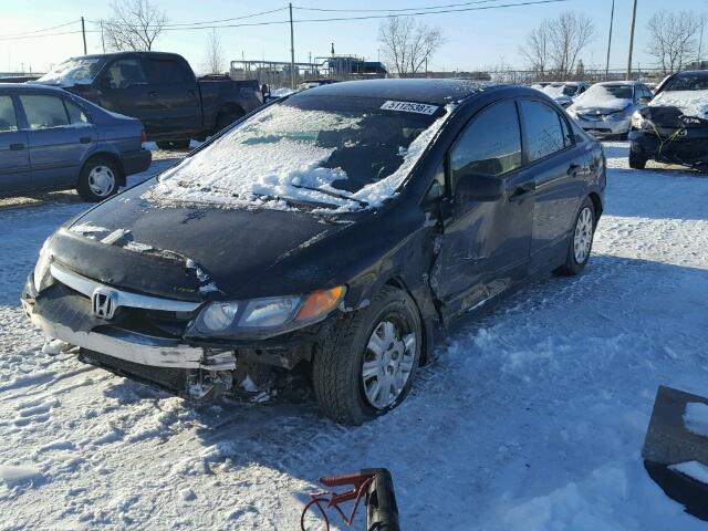 2HGFA15387H007625 - 2007 HONDA CIVIC DX BLACK photo 2