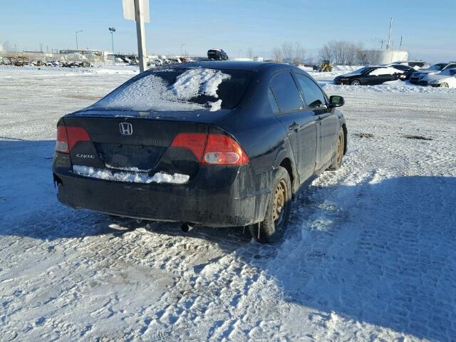 2HGFA15387H007625 - 2007 HONDA CIVIC DX BLACK photo 4