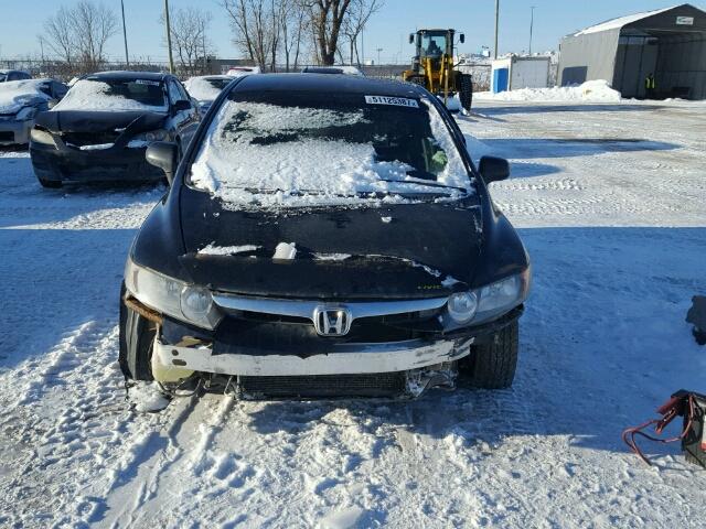 2HGFA15387H007625 - 2007 HONDA CIVIC DX BLACK photo 9