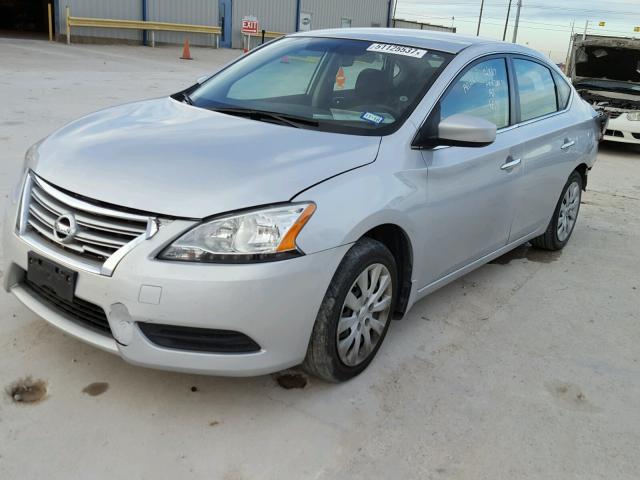 3N1AB7AP0FY230089 - 2015 NISSAN SENTRA S GRAY photo 2