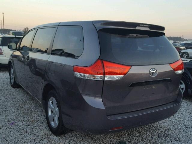 5TDKA3DC5BS006663 - 2011 TOYOTA SIENNA BAS GRAY photo 3