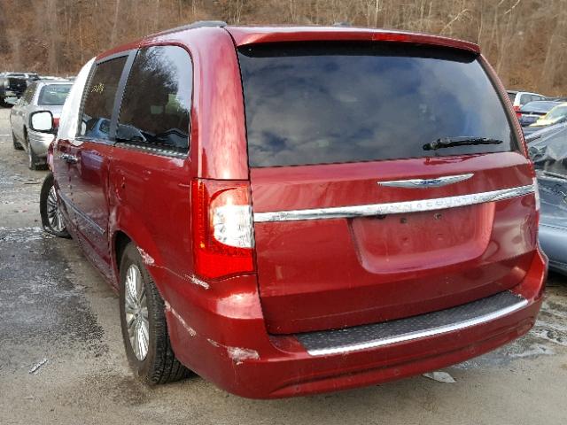 2C4RC1CG4DR736917 - 2013 CHRYSLER TOWN & COU RED photo 3