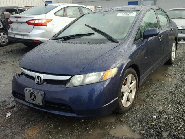 1HGFA16827L111590 - 2007 HONDA CIVIC EX BLUE photo 2