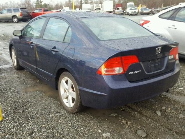 1HGFA16827L111590 - 2007 HONDA CIVIC EX BLUE photo 3