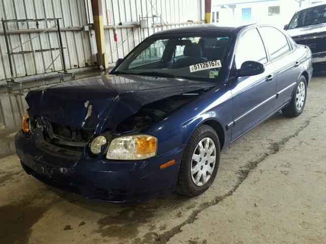 KNAGD126245347510 - 2004 KIA OPTIMA LX BLUE photo 2