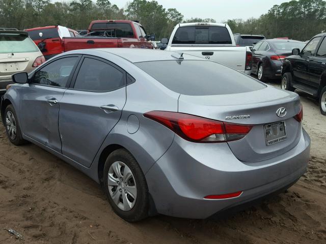 5NPDH4AE6GH777064 - 2016 HYUNDAI ELANTRA SE GRAY photo 3