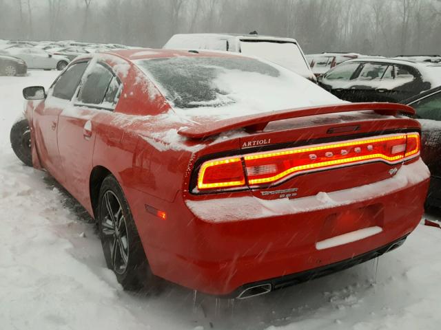 2C3CDXDTXEH351682 - 2014 DODGE CHARGER R/ RED photo 3