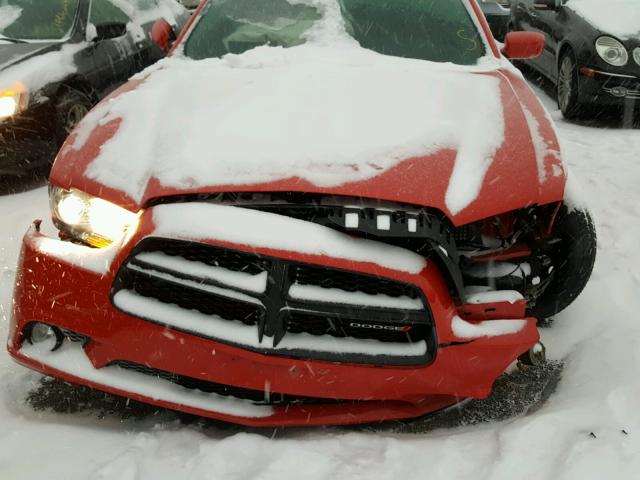 2C3CDXDTXEH351682 - 2014 DODGE CHARGER R/ RED photo 9