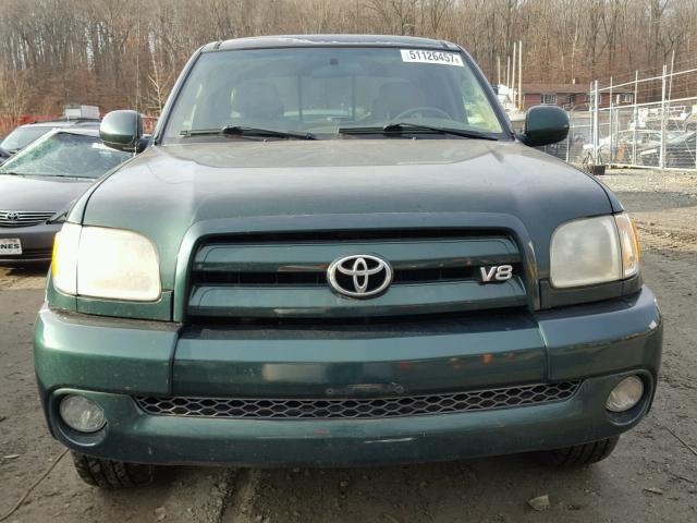 5TBBT48183S346764 - 2003 TOYOTA TUNDRA ACC GREEN photo 9