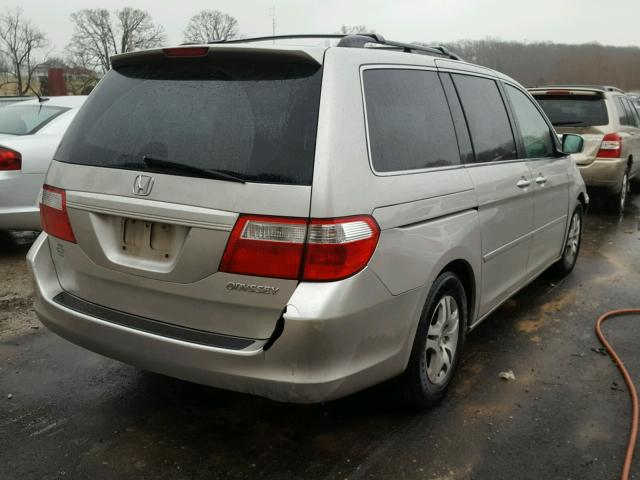 5FNRL384X5B004573 - 2005 HONDA ODYSSEY EX SILVER photo 4