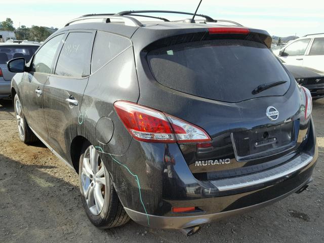 JN8AZ1MU6BW060348 - 2011 NISSAN MURANO S BLACK photo 3