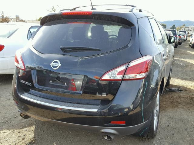 JN8AZ1MU6BW060348 - 2011 NISSAN MURANO S BLACK photo 4