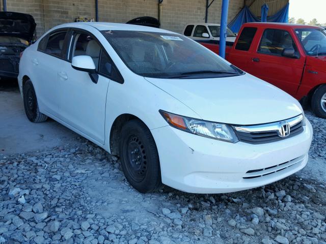 19XFB2F50CE030680 - 2012 HONDA CIVIC LX WHITE photo 1