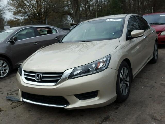 1HGCR2F38DA172830 - 2013 HONDA ACCORD LX GOLD photo 2