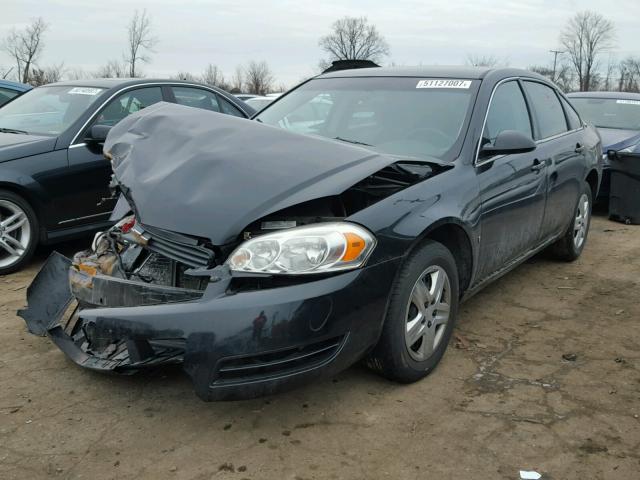 2G1WB58K789227395 - 2008 CHEVROLET IMPALA LS BLACK photo 2