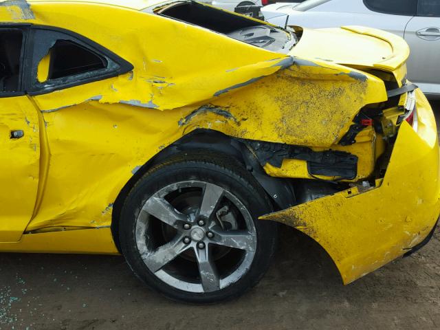 2G1FB1E32C9183076 - 2012 CHEVROLET CAMARO LT YELLOW photo 10