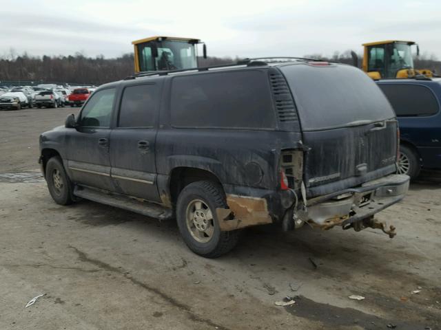 1GNFK16ZX2J105892 - 2002 CHEVROLET SUBURBAN K BLACK photo 3