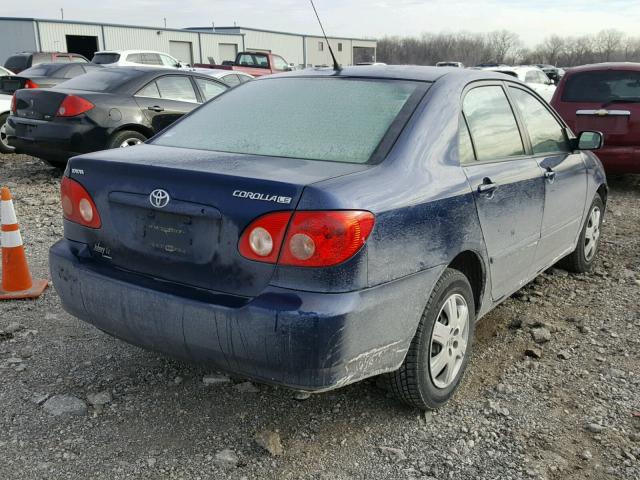 1NXBR32E77Z782322 - 2007 TOYOTA COROLLA CE BLUE photo 4