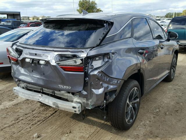 2T2ZZMCA2HC053403 - 2017 LEXUS RX 350 GRAY photo 4