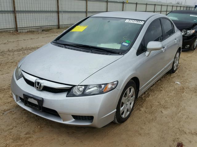 2HGFA165X9H301448 - 2009 HONDA CIVIC LX SILVER photo 2