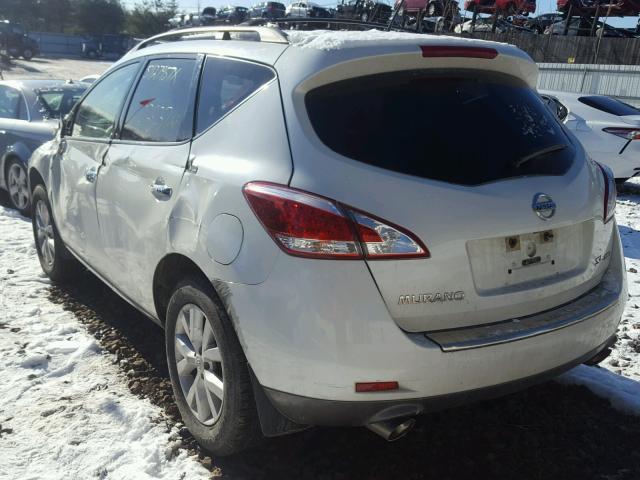 JN8AZ1MW6BW185478 - 2011 NISSAN MURANO S WHITE photo 3