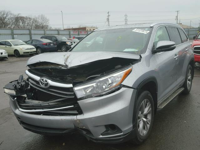 5TDJKRFH3FS111793 - 2015 TOYOTA HIGHLANDER GRAY photo 2