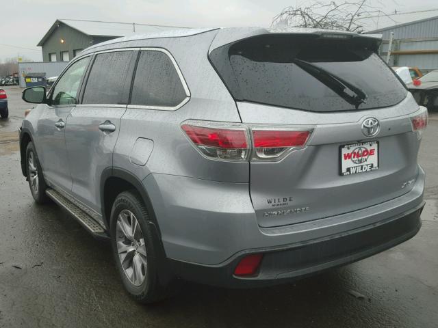 5TDJKRFH3FS111793 - 2015 TOYOTA HIGHLANDER GRAY photo 3