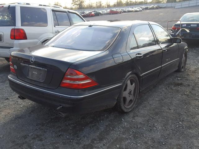 WDBNG70J11A186760 - 2001 MERCEDES-BENZ S 430 BLACK photo 4