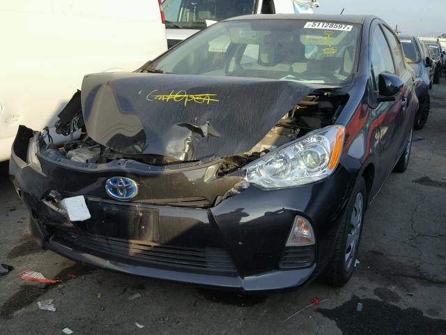 JTDKDTB32C1024983 - 2012 TOYOTA PRIUS C BLACK photo 2