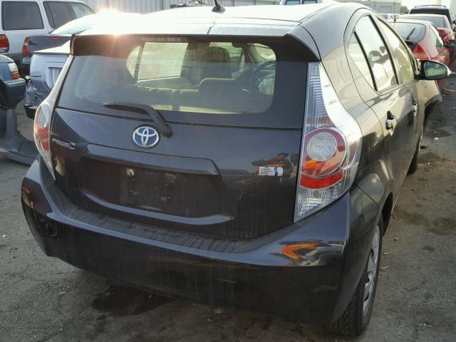 JTDKDTB32C1024983 - 2012 TOYOTA PRIUS C BLACK photo 4