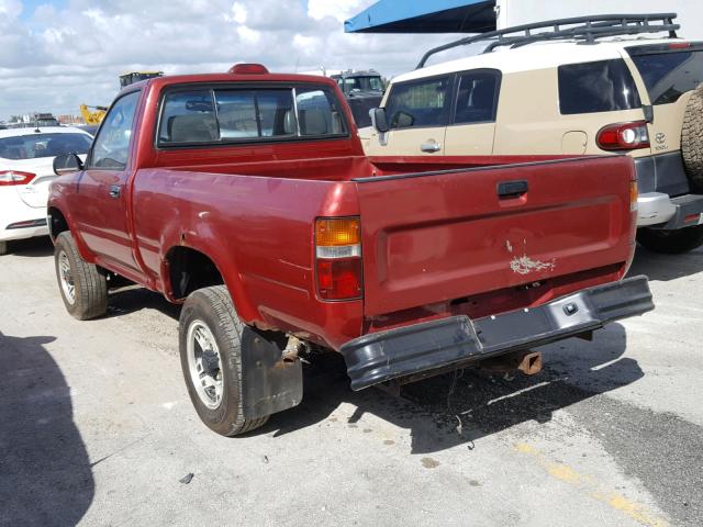 4TARN01P1RZ223737 - 1994 TOYOTA PICKUP 1/2 RED photo 3