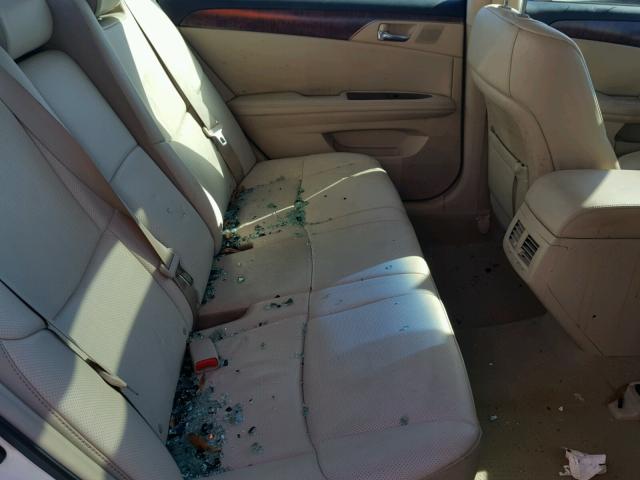4T1BK3DB2BU413609 - 2011 TOYOTA AVALON BAS WHITE photo 6