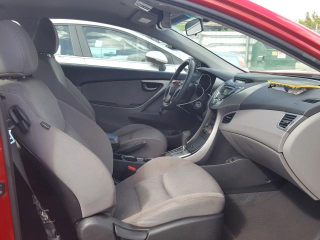 KMHDH6AE4DU000715 - 2013 HYUNDAI ELANTRA CO RED photo 5