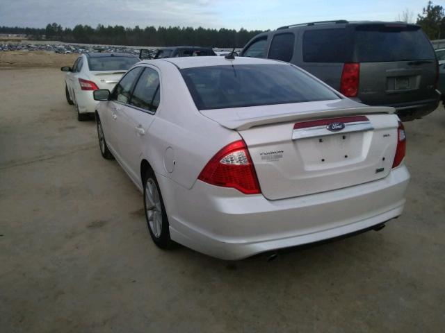 3FAHP0JG6AR329190 - 2010 FORD FUSION SEL WHITE photo 3